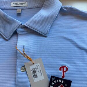 NWT Peter Millar Philadelphia Phillies Jubilee Stripe Performance Polo XL